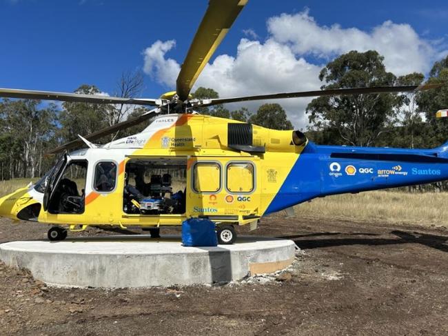 Toowoomba LifeFlight's helicopter had its first land on the newly established helipad at Goomburra Valley Campground over the Easter long weekend.