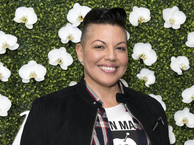 Actress Sara Ramirez attends The CBS EyeSpeak Summit at the Pacific Design Center on March 14, 2018, in West Hollywood, California. (Photo by VALERIE MACON / AFP)