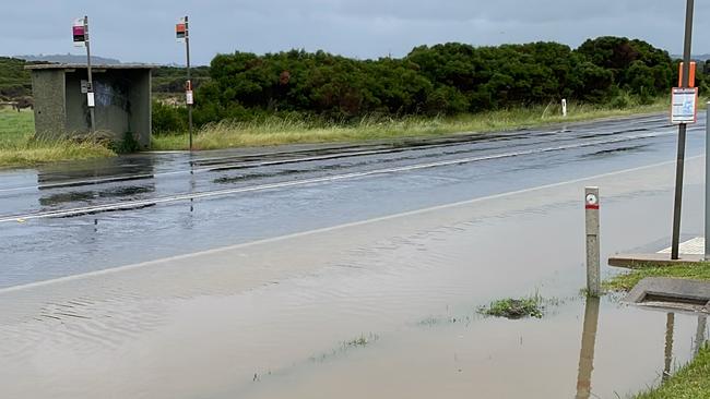 Minor flooding on Phillip Island.