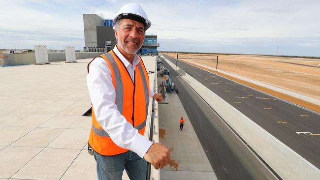 Dr Sam Shahin aspires to turn The Bend Motorsport Park into a major transportation hub. Picture: Tait Schmaal