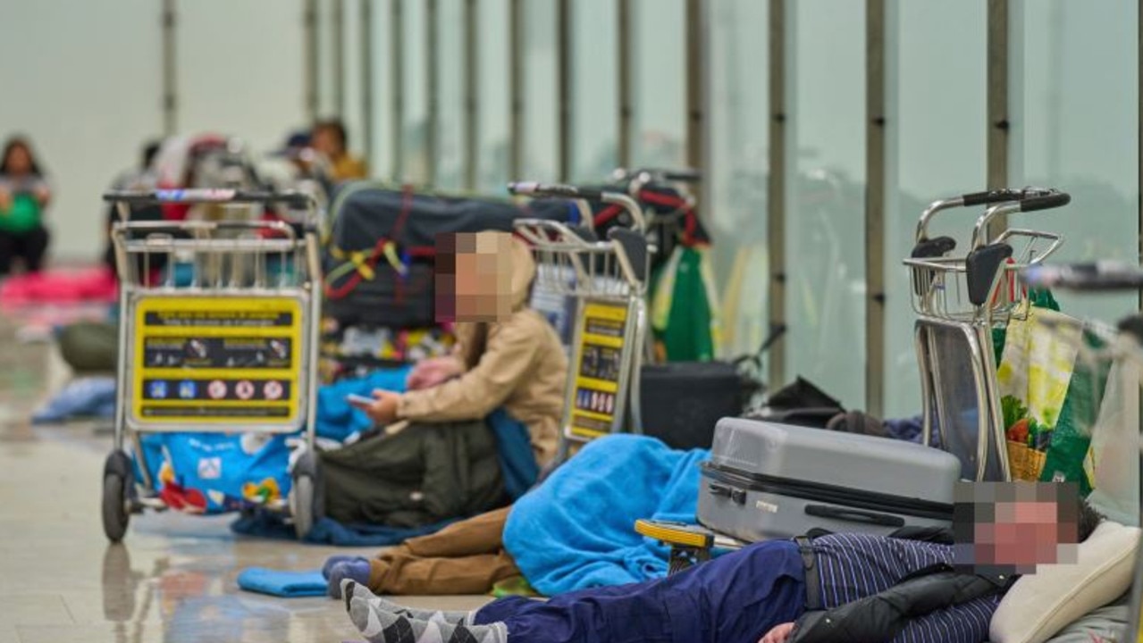 Homeless have been forced to take shelter inside due to rising living costs. Picture: AP