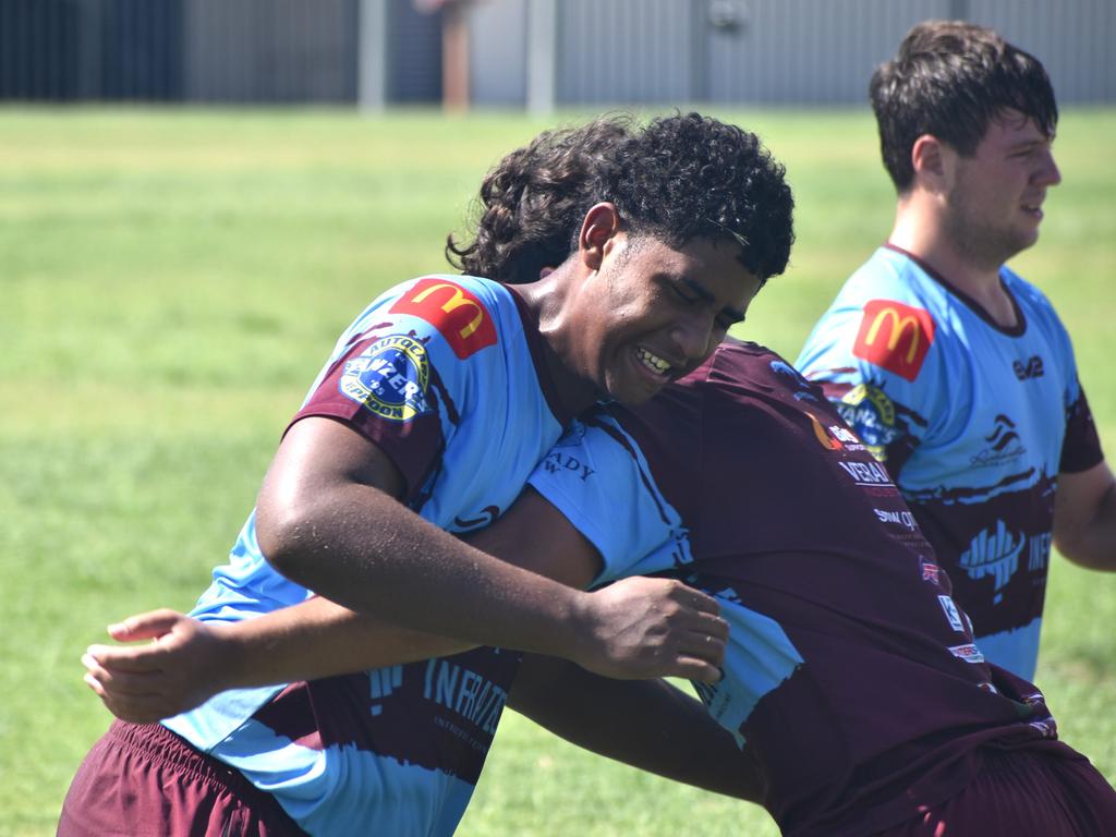 CQ Capras under-17 boys squad at a pre-season training session at The Cathedral College, Rockhampton, on December 7, 2024.