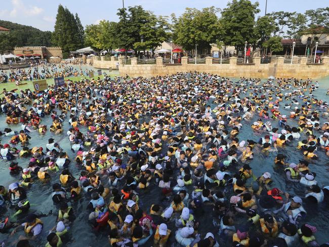 Caribbean Bay is one of Korea’s largest water parks. Picture: AP Photo/Ahn Young-joon