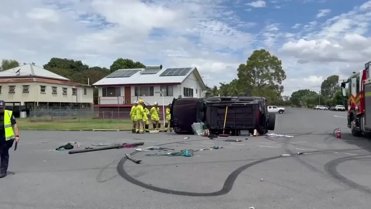 Two car crash in Wood St, Depot Hill in Rockhampton.