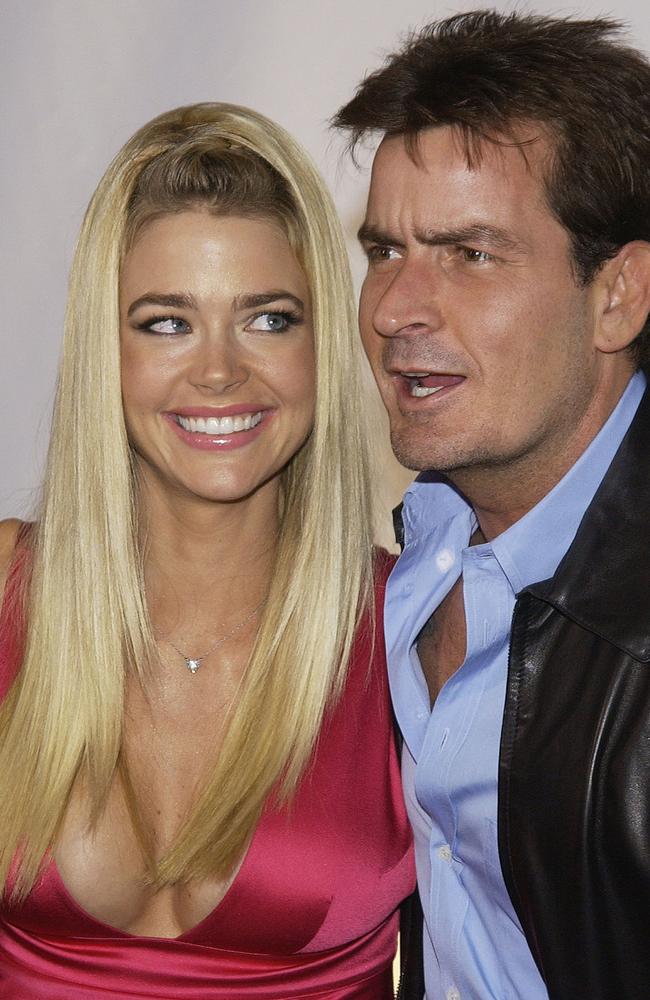 Pictured in 2003, Denise Richards and her now former husband, Charlie Sheen. Picture: Getty Images