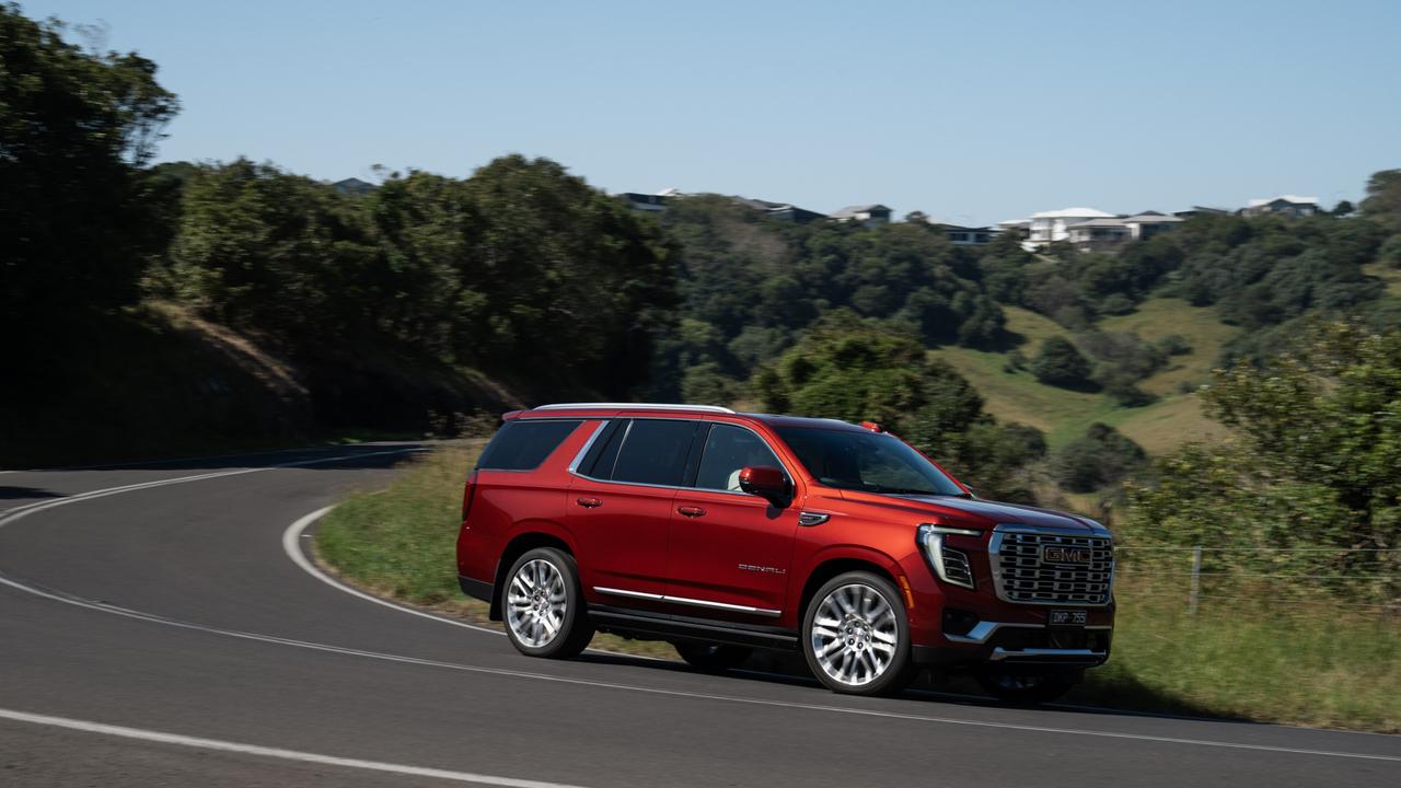 The GMC Yukon Denali towers over most SUVs on Australian roads, turning heads with its unapologetic size and American style. Picture: GMC