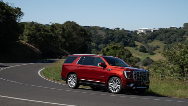 The GMC Yukon Denali towers over most SUVs on Australian roads, turning heads with its unapologetic size and American style. Picture: GMC