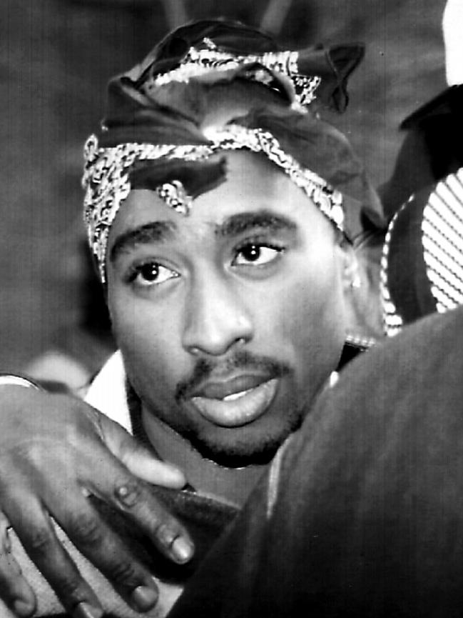 The real Tupac Shakur leaving a New York court in 1993. Picture: AP