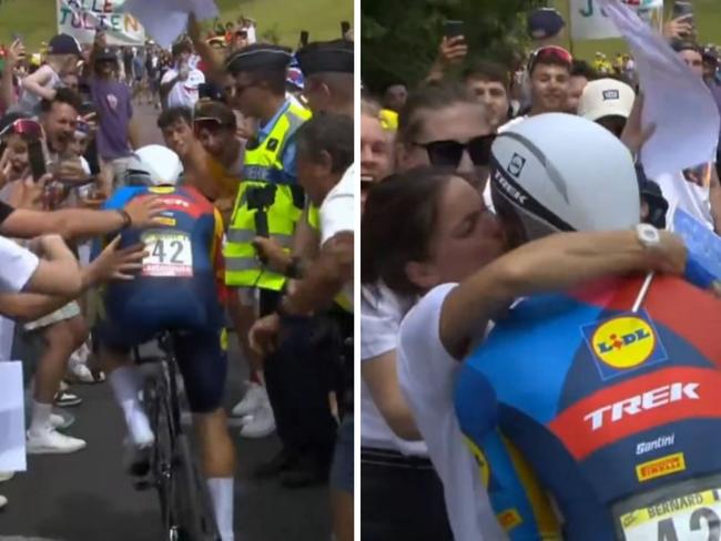 Julien Bernhard was fined over the kiss. Photo: Twitter