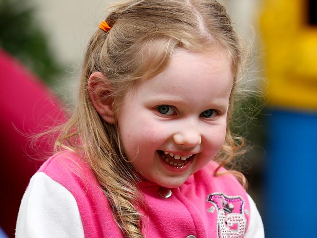 Annabelle still has a smile despite undergoing 70 brain scans. Picture: Nathan Edwards