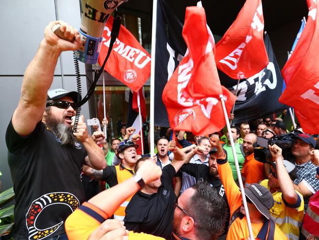 Justice Tracey said there were increasing concerns over the “ongoing misconduct of the CFMEU and it’s officials”. Picture: Liam Kidston