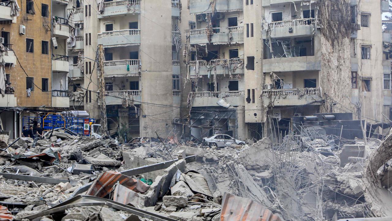 The aftermath of an Israeli strike in Beirut. Picture: AFP