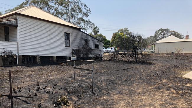 Three homes were damaged in the North Rothbury fire. Pic Amy Ziniak.