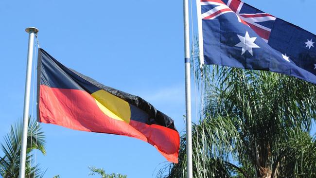 Aboriginal flags are expected to be lowered to half mast on Sunday. Picture: Supplied