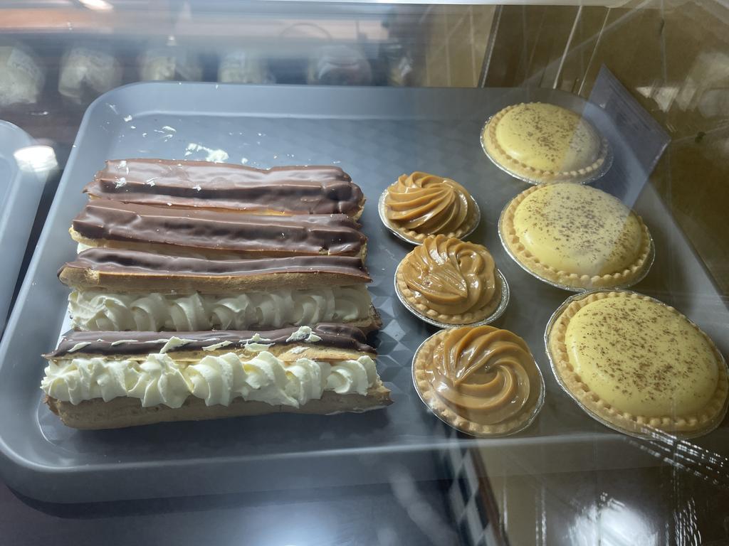 Baked On Nathan offers eclairs and tarts in the Vincent Market Place. Picture: Leighton Smith.