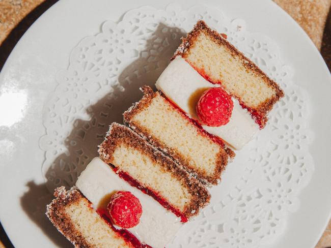 Creamy raspberry lamington at the Bob Hawke Beer &amp; Leisure Centre. Picture: Supplied