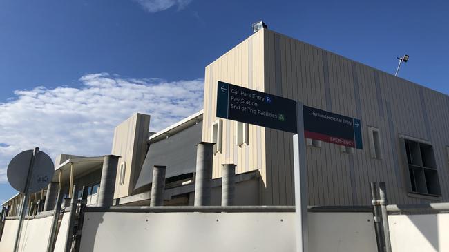 A new walkway is under construction between a new modular ward and the new multi-storey carpark and the main hospital. Picture: Judith Kerr