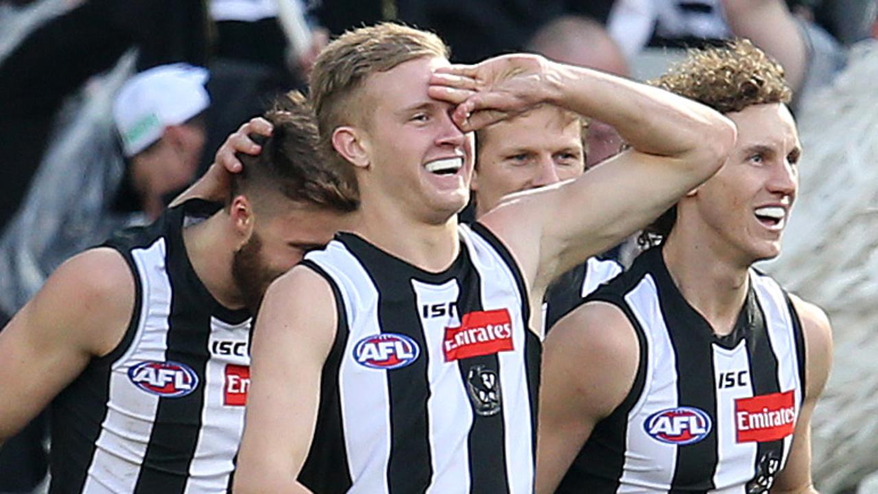 AFL 2018: Collingwood vs. Port Adelaide goal celebration # ...