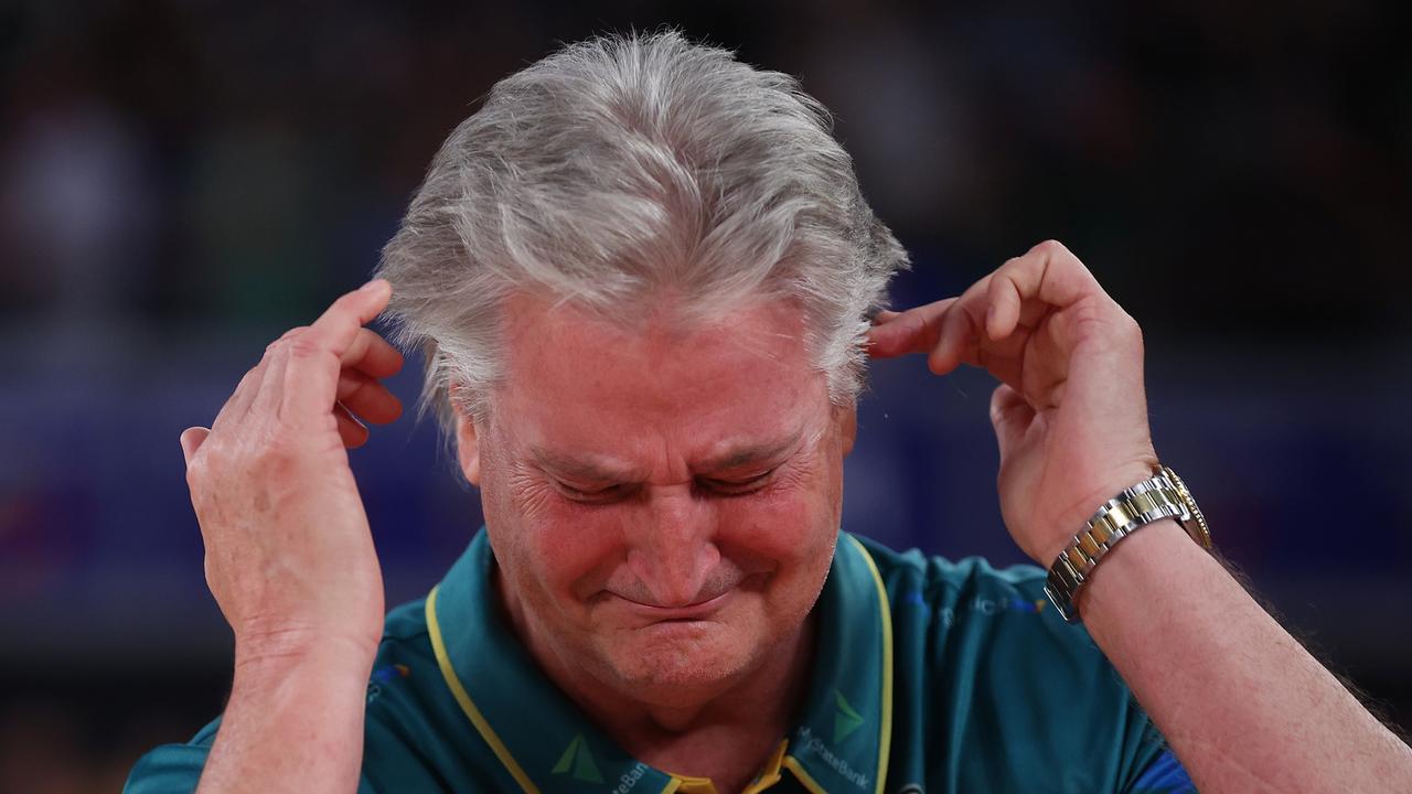 Tassie coach Scott Roth was in tears. Picture: Daniel Pockett/Getty Images