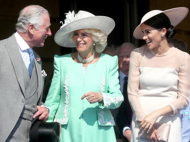 Meghan has a laugh with the in-laws. Picture: Chris Jackson/Getty Images