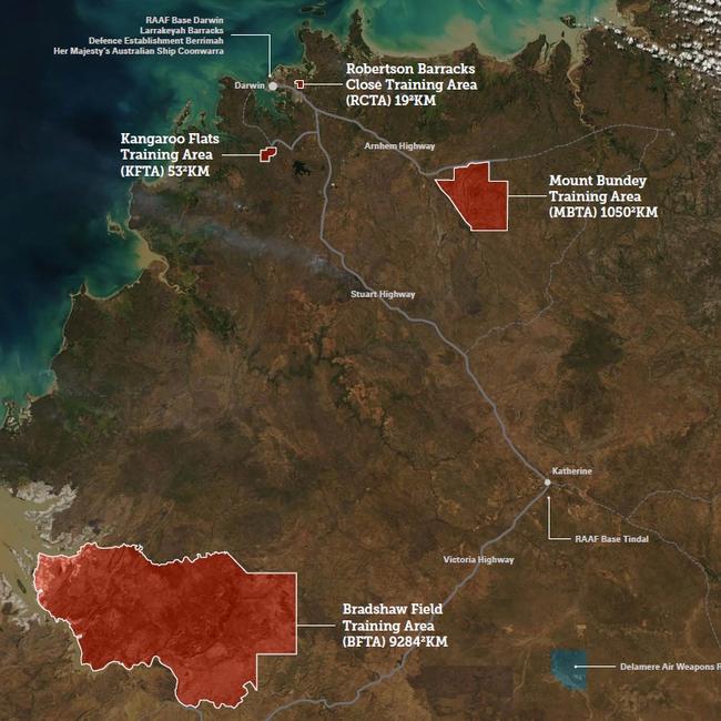 The approximate area of the training fields to be upgraded. Picture: PMO.