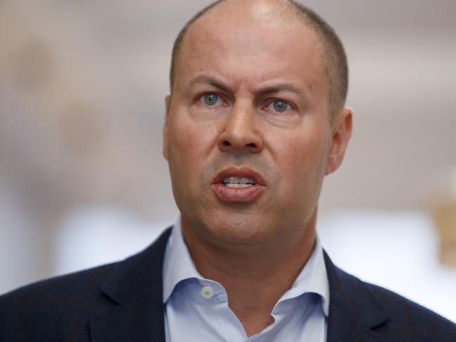 MELBOURNE, AUSTRALIA - NewsWire Photos JANUARY 24, 2020. Federal Treasurer Josh Frydenberg speaking at a press conference at The Family Love Tree store in Prahran on Sunday morning. Picture: NCA NewsWire / David Geraghty