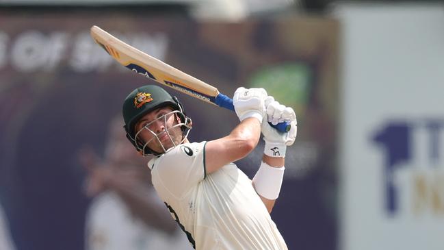 GALLE, SRI LANKA - JANUARY 30: Josh Inglis of Australia bats during day two of the First Test match in the series between Sri Lanka and Australia at Galle International Stadium on January 30, 2025 in Galle, Sri Lanka.  (Photo by Robert Cianflone/Getty Images)