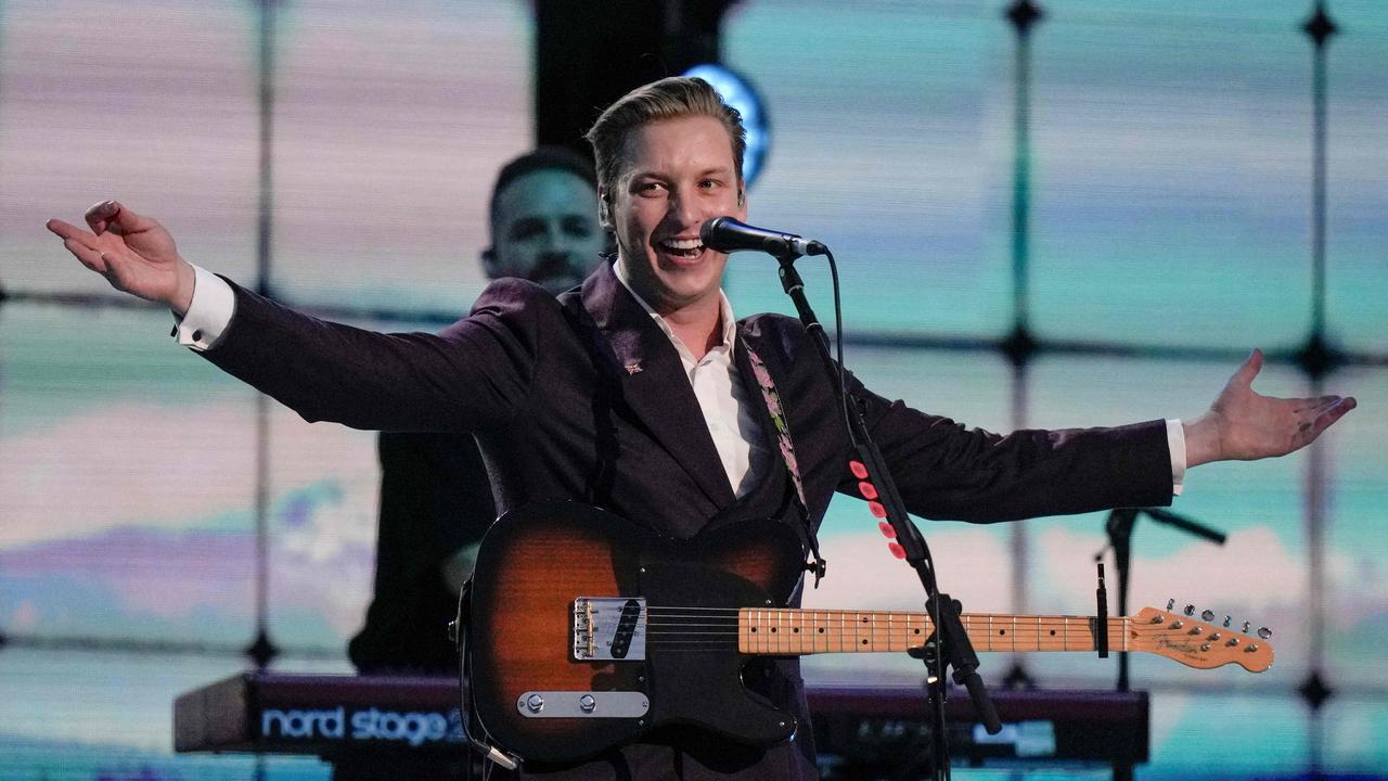 British singer George Ezra performs. Picture: Alastair Grant/AFP