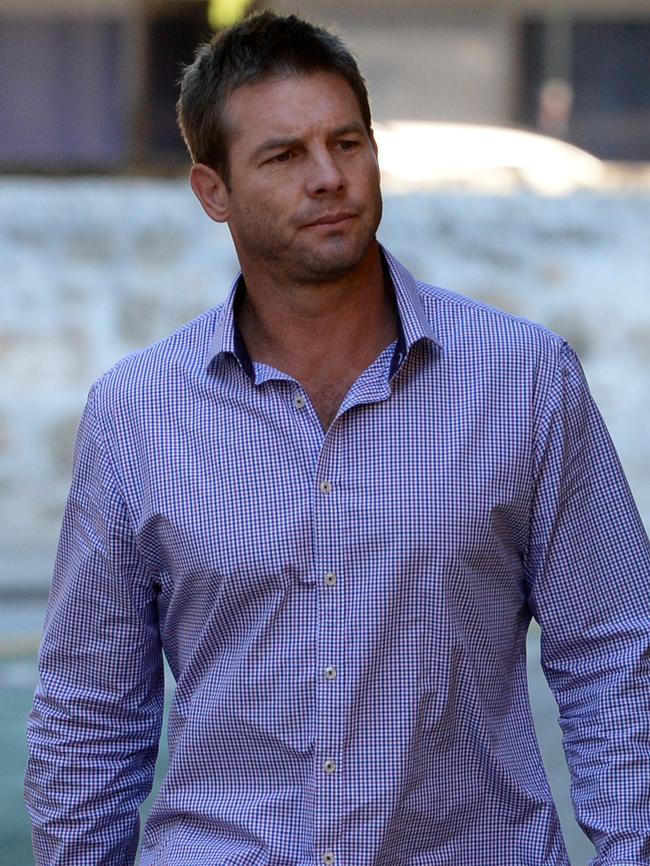 Ben Cousins last year, in court over his low-speed car chase.