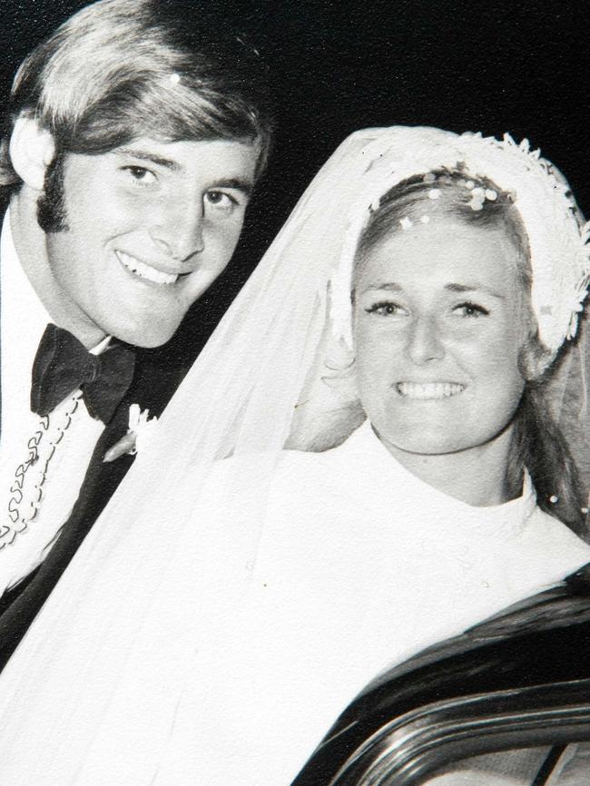 Chris and Lynette Dawson on their wedding day in March 1970.