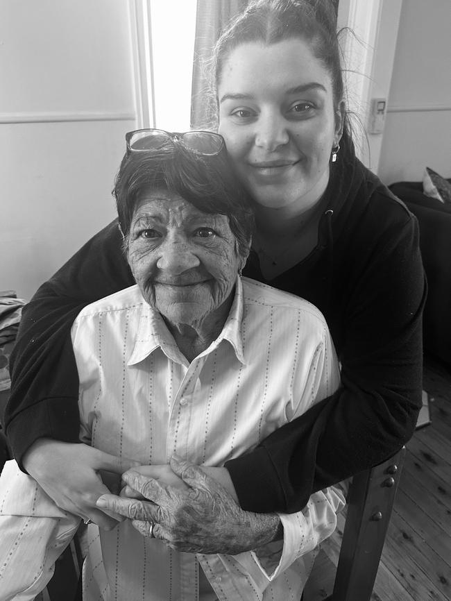 Warwick's Jen Crook with her late grandmother Jenny Robinson.