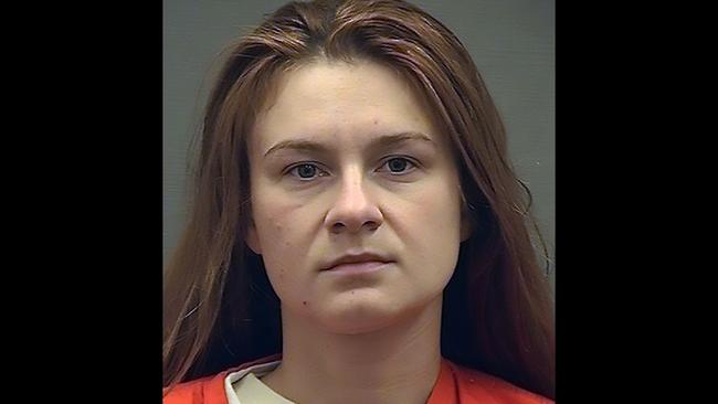 Maria Butina when detained at the Alexandria Detention Center in Alexandia. Picture: Alexandria Sheriff’s Office via AFP. 