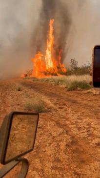 Insane 'firenado' blazes through the outback