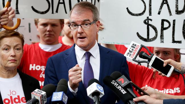 Michael Daley outside the Land and Environment Court after the injunction on hard demolition of Allianz Stadium was lifted on Wednesday. Picture: Jonathan Ng.