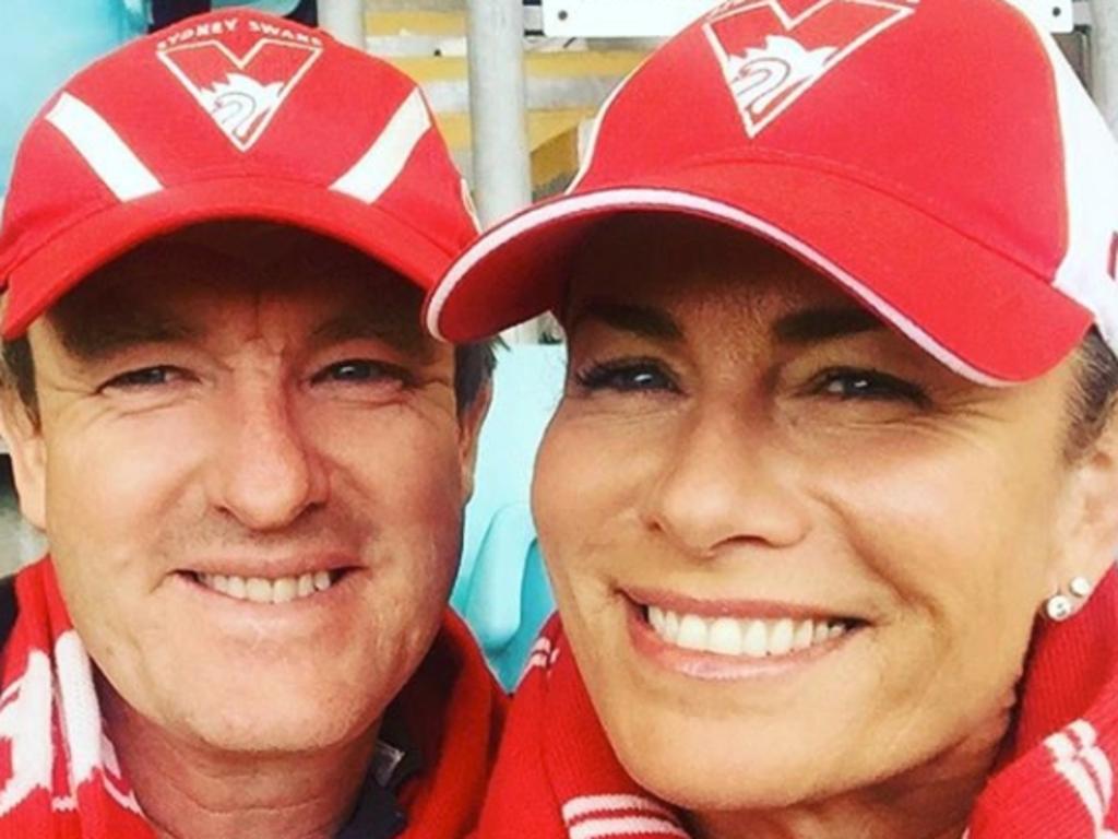 Deborah Hutton with Robert Dulhunty in an Instagram post from happier times.