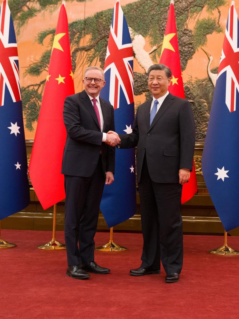 Anthony Albanese became the first Australian prime minister to meet with China's President Xi Jinping since 2016. Picture: Twitter