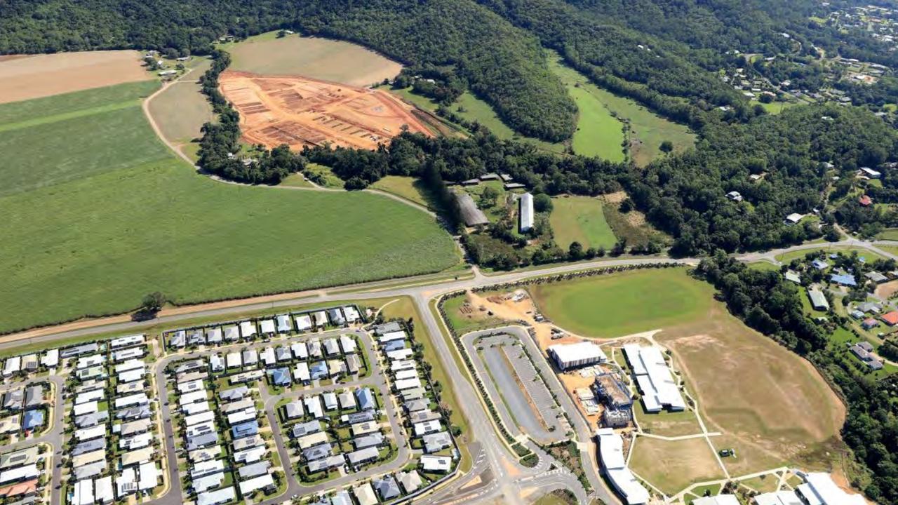 An aerial view of the Rocky Creek precinct of the burgeoning Pinecrest housing estate in Mount Peter. Picture: Supplied