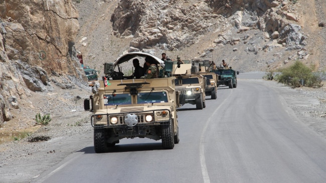 Afghan security forces deployed and start operations against Taliban around Torkham border point between Afghanistan and Pakistan in Nangarhar province. Picture: Getty Images