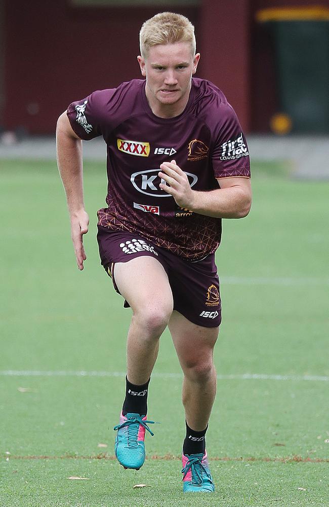 Tom Dearden gets put through his paces. Picture: Annette Dew