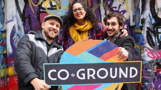 Co-Ground founders (from left) Aleksei Plinte, Nicole Precel and Andrew Mellody.