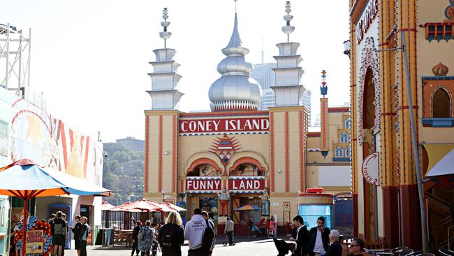 Luna Park theme rides. Picture: Adam Yip 