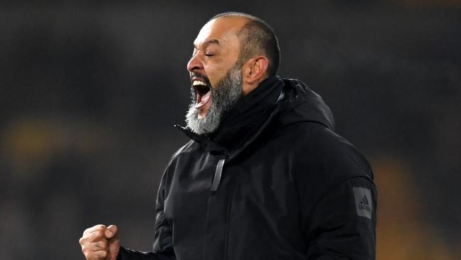 Wolves manager Nuno Espirito Santo celebrates the victory. Picture: Getty