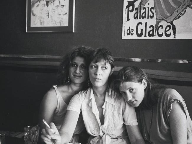 Verra Plevnic, Candy Raymond and Suzie Parker at the Kings Cafe, Sydney, 1981. Picture: Robert McFarlane