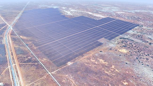 An artist's impression of the Bungala Solar Photovoltaic (PV) project near Port Augusta.