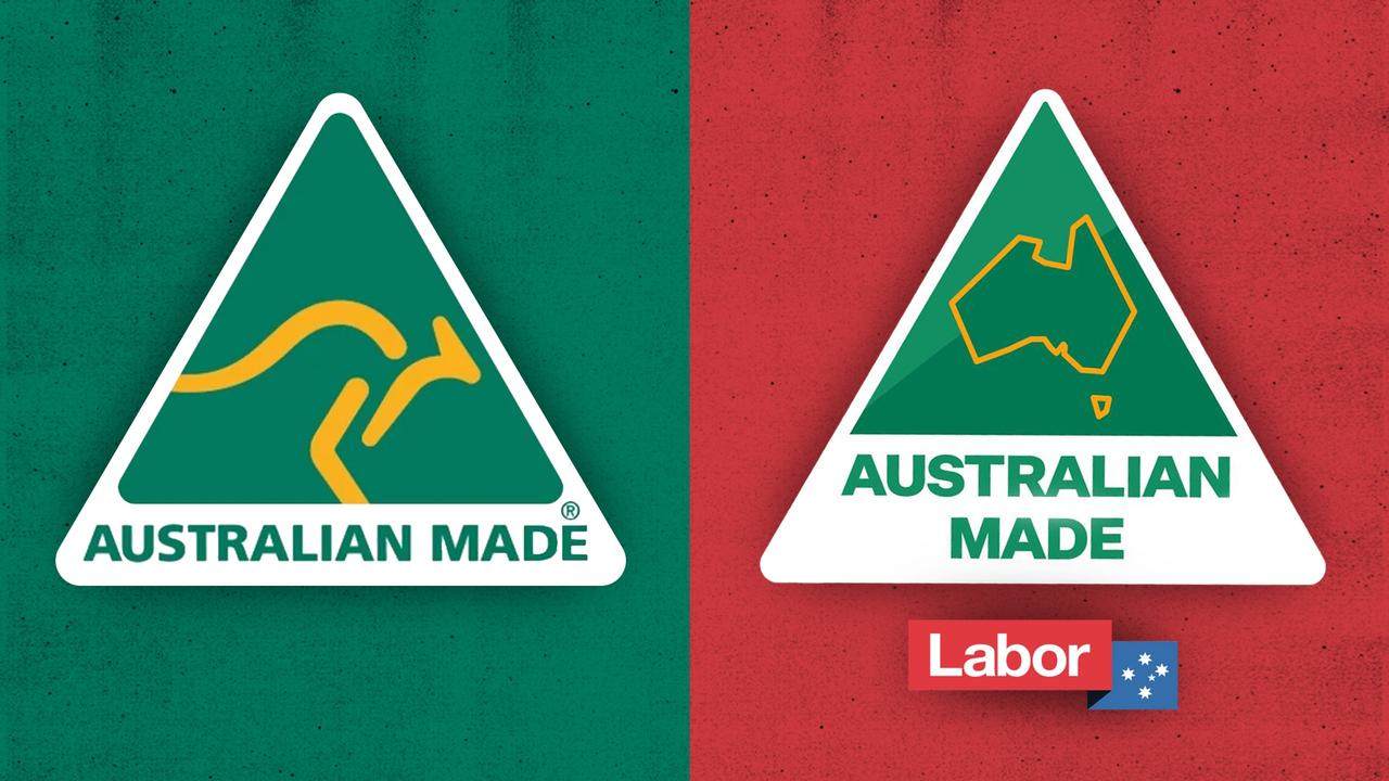The Australian Made logo and Labor's Australian Made logo
