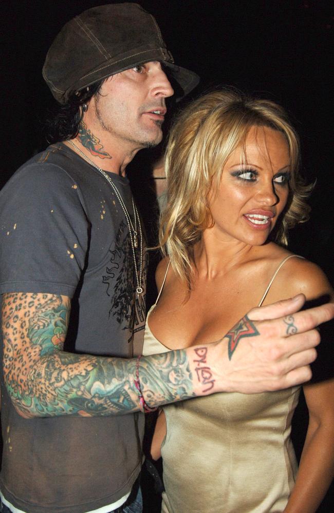 Tommy Lee and Pamela Anderson during Rokbar Hollywood Launch Party - Red Carpet at Rokbar in Los Angeles, California, United States. (Photo by Jeff Kravitz/FilmMagic, Inc)