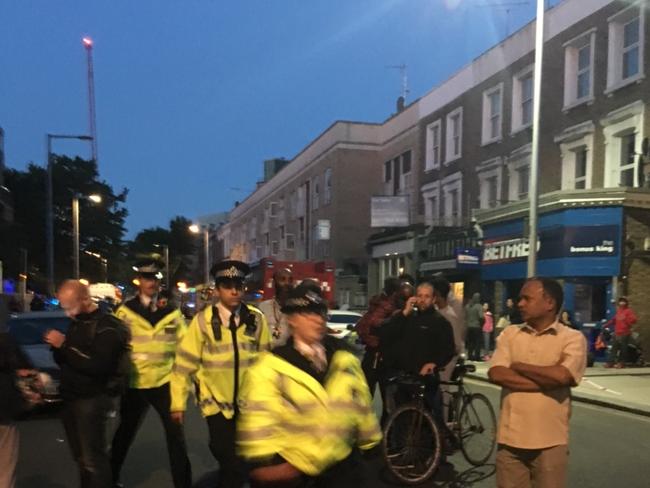 There was chaos on Latimer Rd. Picture: Ellen Whinnett