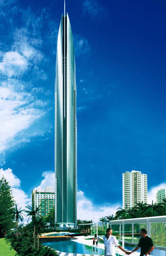 Artist’s impression of Q1 residential tower in Surfers Paradise, Queensland.