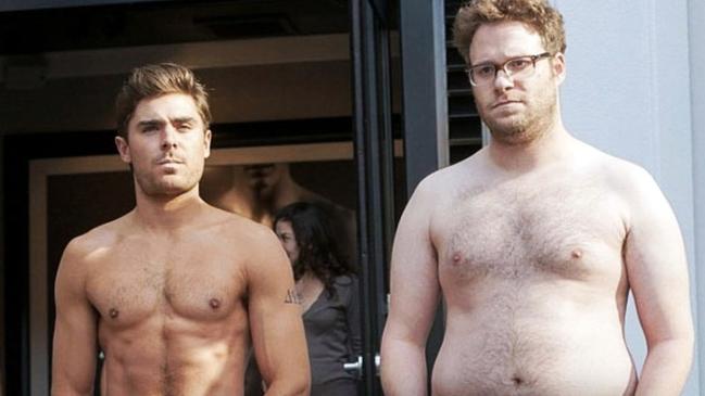 Zac Efron and Seth Rogen in Bad Neighbours.