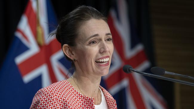 Jacinda Ardern has shrugged off the moment her van was chased by anti-vaxxers. Picture: Mark Mitchell/Getty Images